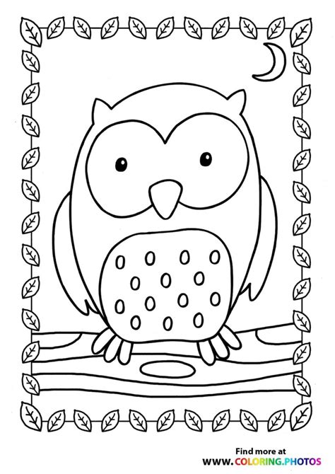 Owl Coloring Page For Adults Coloring Pages For Kids