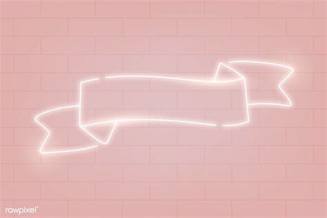 Neon Banner On A Pink Background Vector Free Image By
