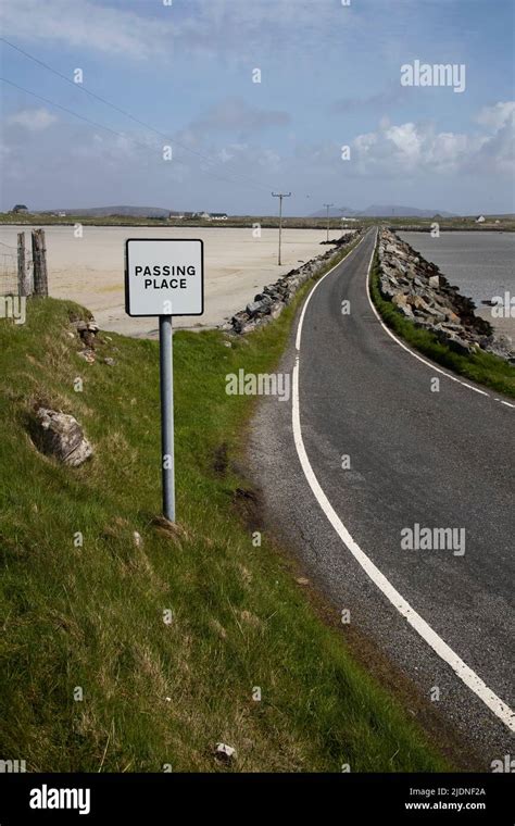 A Designated Passing Place On The Narrow Causeway Road Between The