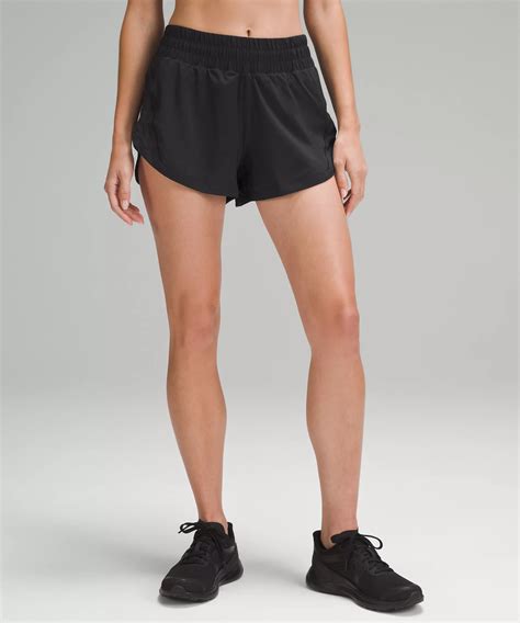 Lululemon Track That High Rise Lined Shorts 3 In Black ModeSens