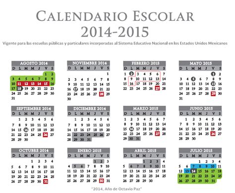 Calendario Sep Ciclo Escolar 2014 2015