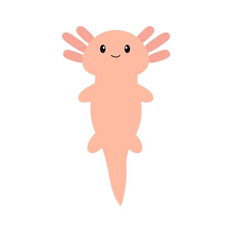 Cute Cartoon Axolotl Vector Illustration 11274712 Vector Art At Vecteezy