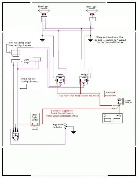 Headlight Relay Wiring Diagram