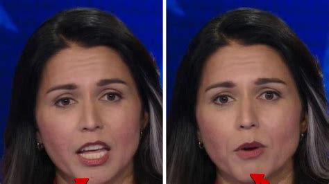 A Digital Pimple Was Composited Onto Tulsi Gabbard S Face During The