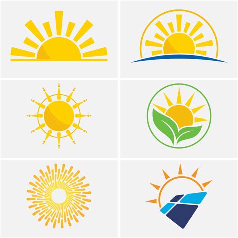 Abstract Creative Sun Logo Design Summer Sun Logo Sunburst Icon Sign