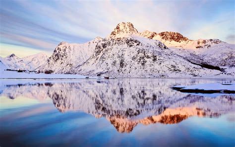 Fonds Décran Norvège Paysage Dhiver La Neige Les Montagnes Le