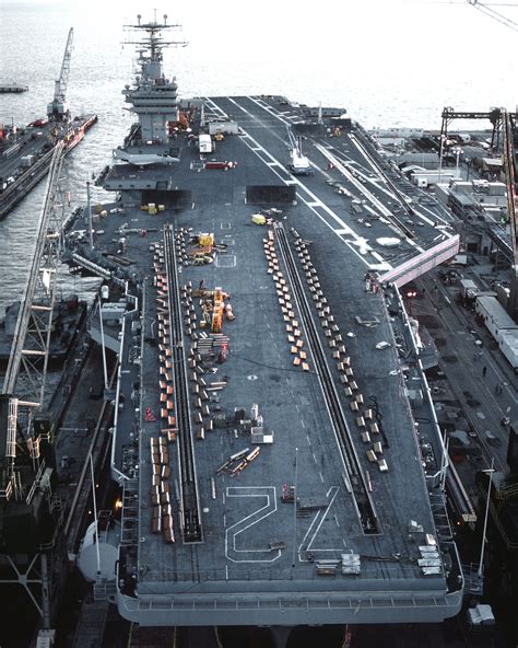 Aircraft Carrier Uss Abraham Lincoln Cvn 72 Lies In Dry Dock At The Newport News Shipbuilding