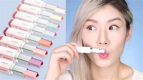 Laneige Two Tone Tint Lip Bars All 8 Shades Lip Bar Review And Lip
