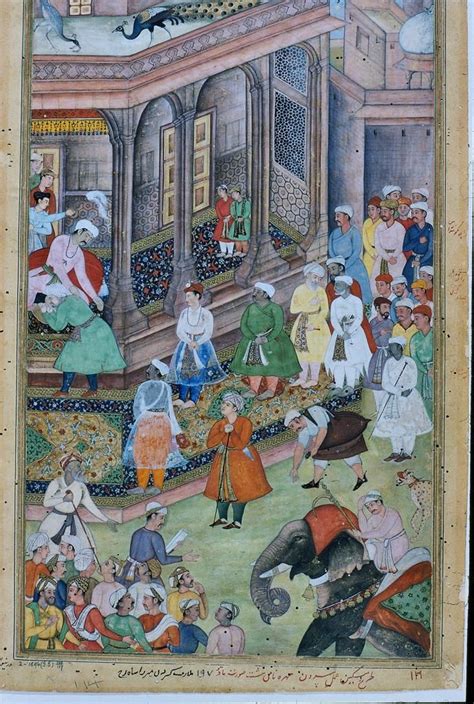 Akbar Nama Folio 114 Ambassadors Of Mirza Shah Rukh Paying Homage To
