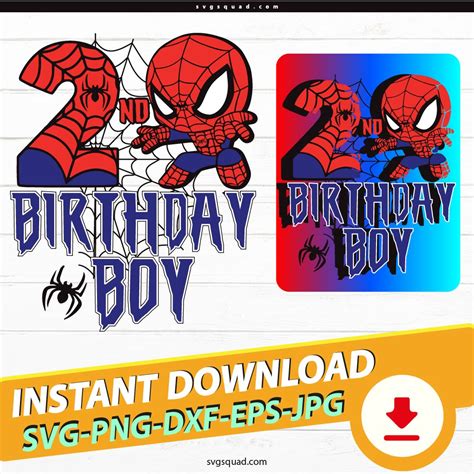 3rd Birthday Spiderman SVG PNG, My Third Birthday Svg, Digital Files
