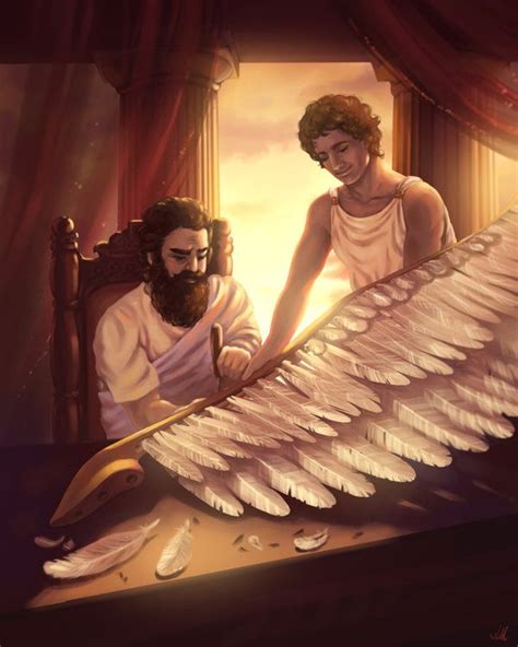 Dedalus And Icarus By Amelia Hałgas ©2013 Roman Mythology Mythology