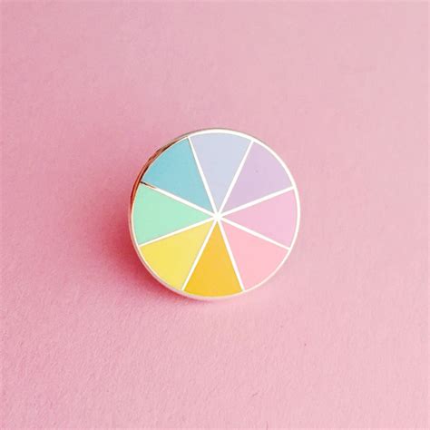 Pastel Colour Wheel Enamel Pin Hand Over Your Fairy Cakes