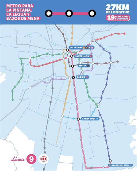 Metro De Santiago Conoce El Nuevo Mapa Definitivo Que Incluye La Línea 9 — Los40 Chile