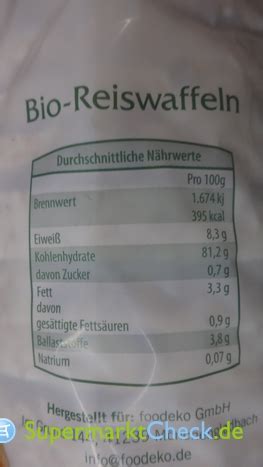 Foodeko Bio Reiswaffeln Preis Angebote Kalorien Nutri-Score