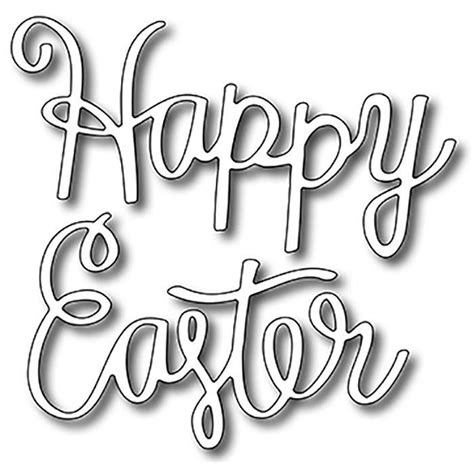 Happy Easter Black And White Logo