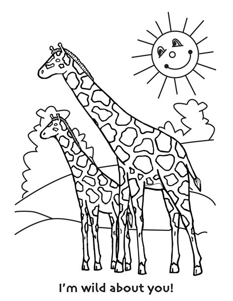 7 Best Images Of Cute Giraffe Coloring Pages Printable