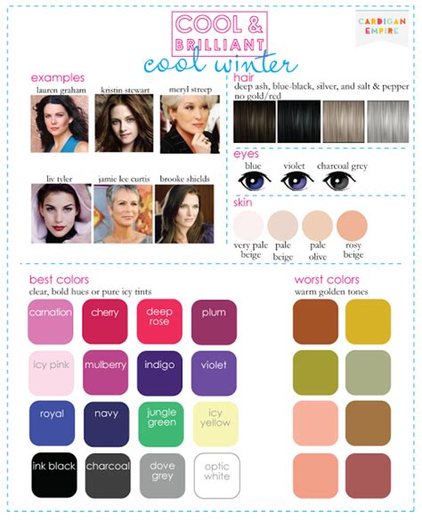 Winter colours | Cool winter color palette, Winter color palette, Color analysis