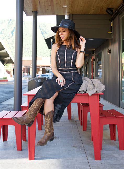 Sydne Style Shows How To Wear Cowboy Boots With A Dress For Western