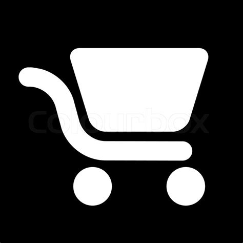 Icon Shopping Cart Black White Stock Vector Colourbox
