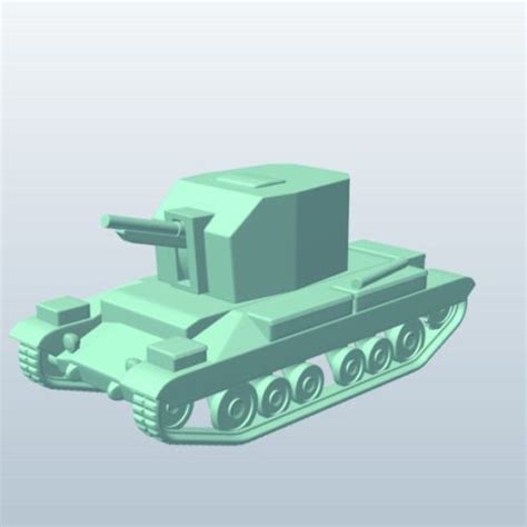 Self Propelled Artillery British Tank 3d Model Obj Stl