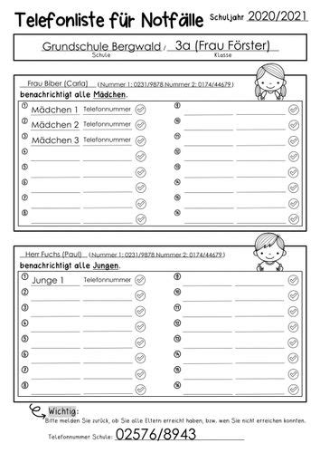 Jetzt zeit sparen mit der kostenlosen angebotsvorlage im format word oder pdf von lexoffice. Vorlage für eine Notfalltelefonliste (Telefonkette ...