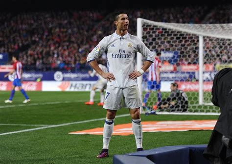Cristiano Ronaldo Of Real Madrid Celebrate After Scoring Reals 3rd