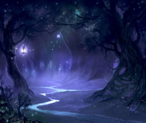 Magical Purple Fantasy Wallpaper