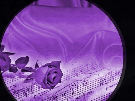 Purple Rose And Music Notes Purple Roses Music Notes Musicians Rock