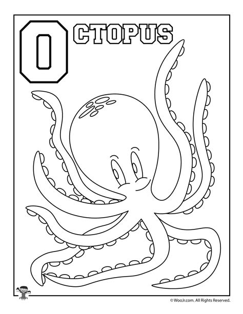 O Is For Octopus Coloring Page Woo Jr Kids Activities Childrens