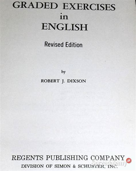 Graded Exercises In English Robert James Dixson Chełm Sprzedajemypl