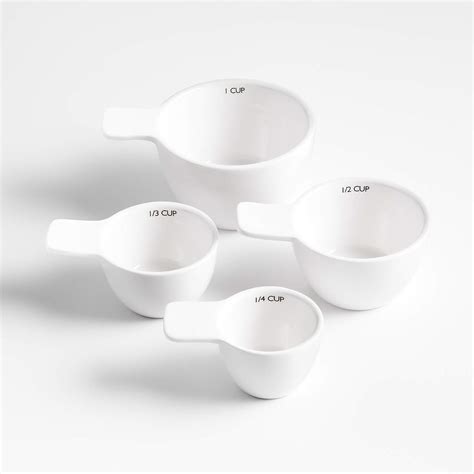 Aspen White Ceramic Dry Measuring Cups Reviews Crate And Barrel Canada