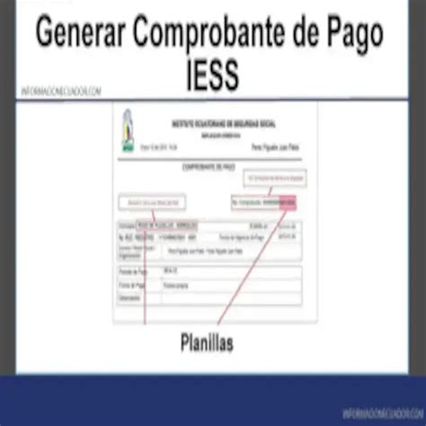 Planillas Y Comprobantes De Pago IESS Generar E Imprimir Ecu 104700