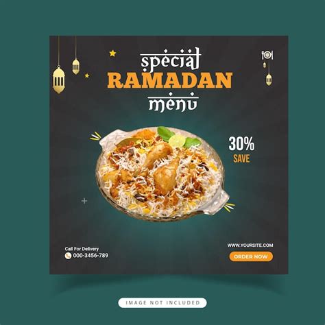 Premium Vector Ramadan Social Media Food Banner Template Design