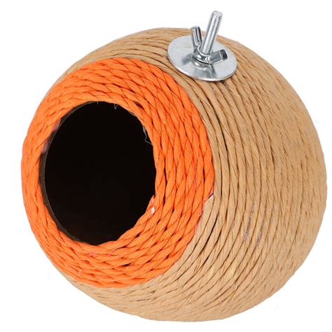 Hand‑made Woven Bird Nests Coconut Shell Hatching Nesting Cage Cave For