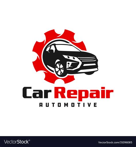 Modern Car Repair Logo Design Royalty Free Vector Image