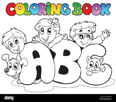 Libro Para Colorear La Escuela Abc Letras Imagen Vector De Stock Alamy