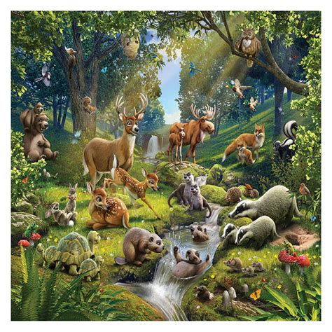 Walltastic Animals Of The Forest Wall Mural