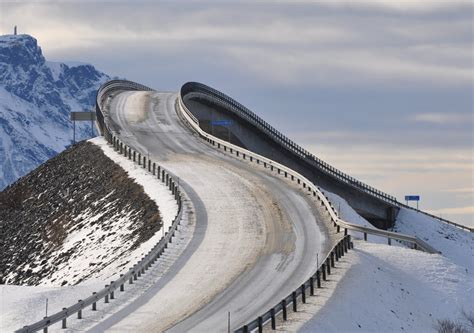 Wallpaper Snow Winter Road Norway Highway Atlanterhavsveien