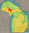 Map of Marquette County, Michigan