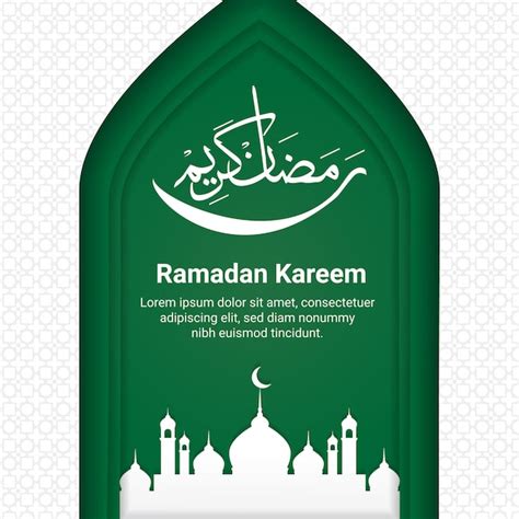 Saudação Modelo De Plano De Fundo Ramadan Kareem Vetor Premium