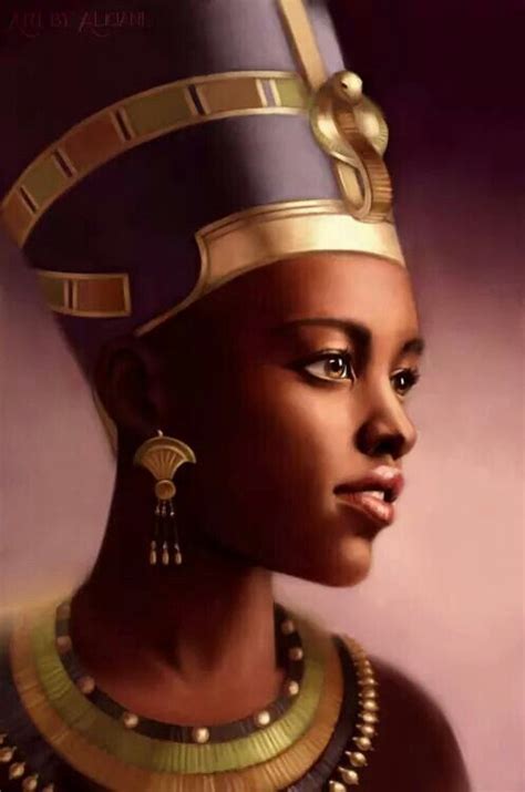 Queen Nefertiti Of Ancient Kemet Egypt Black Girl Art Black Women