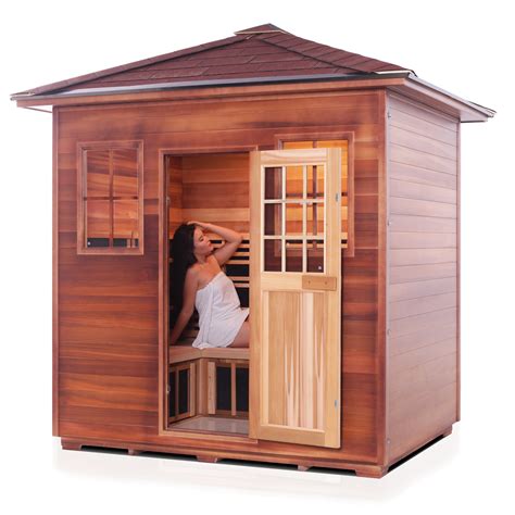 5 Person Outdoor Hybrid Sauna Sapphire Series Enlighten Saunas