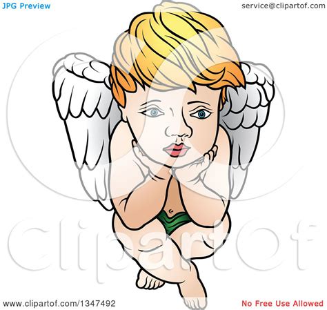 Collection by berthlee ando • last updated 6 weeks ago. Clipart of a Cartoon Blond White Cherub Resting His Face ...