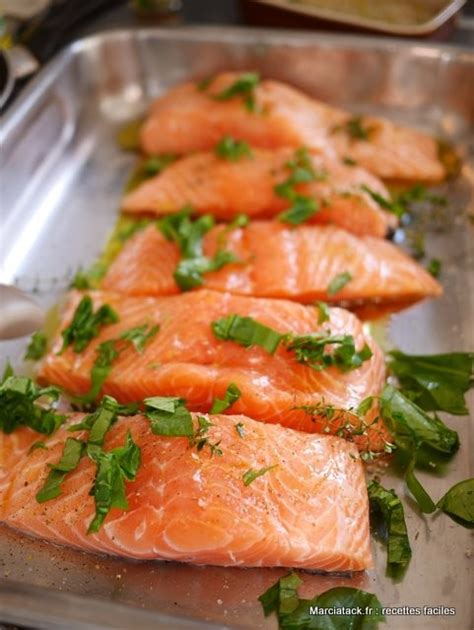 Pavés de saumon au four la recette facile marciatack fr
