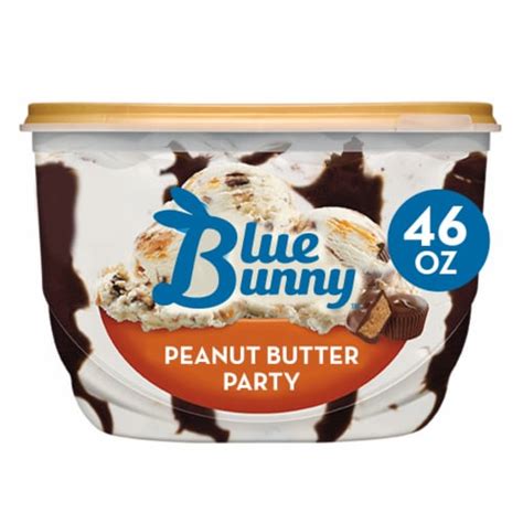 Blue Bunny Peanut Butter Party Frozen Dairy Dessert Tub 46 Oz Marianos