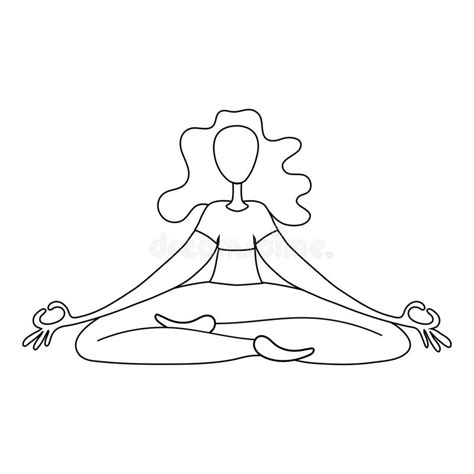 Yoga as exercise is a physical activity consisting mainly of postures, often connected by flowing sequences, sometimes accompanied by breathing exercises, . Yoga Lady In Asana Vector Illustration Template Stock ...
