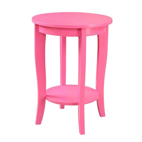 Convenience Concepts American Heritage Round Pink End Table 7106259pk