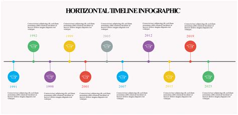 Horizontal Timeline Infographic Simple Infographic Maker Tool By Easelly