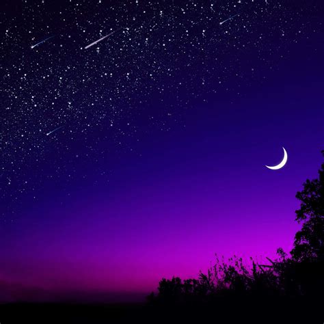Download Aesthetic Night Sky Shooting Stars Wallpaper
