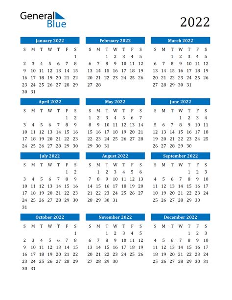Plantilla Calendario 2022 Excel Total 2022 Spain